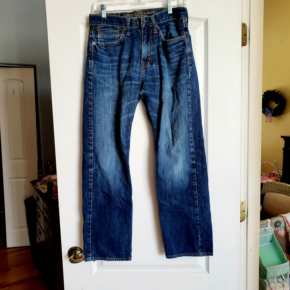 American Eagle Outfitters Blue Straight Jeans Classic Style